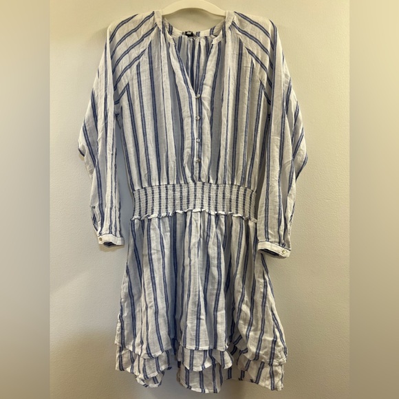 5. Rails Jasmine Azure Stripe Linen Tiered Dress - Picture 12 of 12